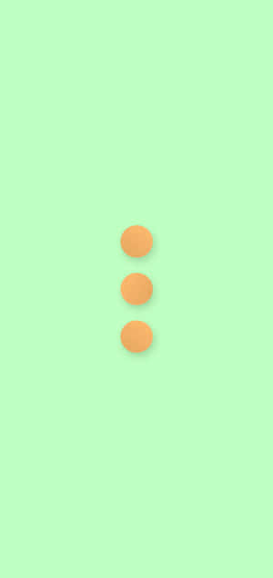 Mint Background Orange Dots Wallpaper