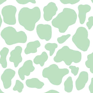 Mint_ Cow_ Print_ Pattern Wallpaper