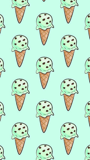 Mint Green Ice Cream Wallpaper