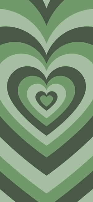 Mint Heart Pattern Aesthetic.jpg Wallpaper