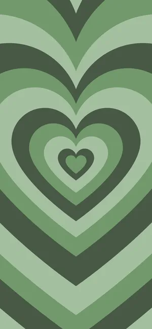 Mint Heart Pattern Aesthetic.jpg Wallpaper