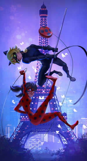 Miraculous Ladybugand Cat Noir Adventure Wallpaper