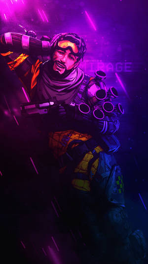 Mirage Holographic Trickster Apex Legends Phone Wallpaper