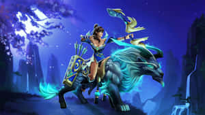 Mirana The Night Stalker - Arching Through The Night Sky Wallpaper