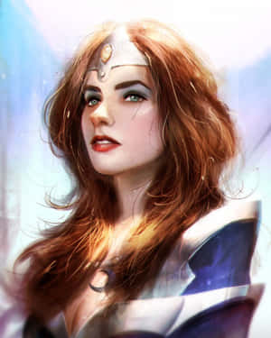 Mirana, The Priestess Of The Moon, In Her Spectral Fawn Mount Wallpaper