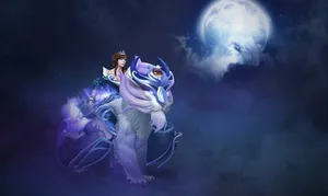Mirana, The Princess Of The Moon, In All Her Majestic Glory On Her Mount. Wallpaper