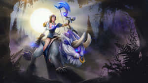 Mirana, The Princess Of The Moon, Leaps Into Battle Wallpaper