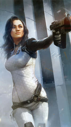 Miranda Lawson In Action Wallpaper