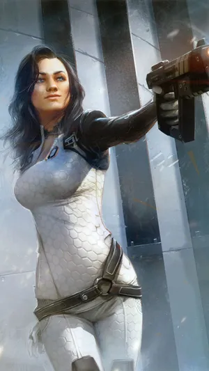 Miranda Lawson In Action Wallpaper