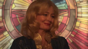 Miranda Otto Stained Glass Backdrop Wallpaper