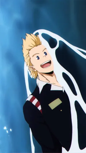 Mirio Togata Wearing An Orange Suit For My Hero Academia Wallpaper