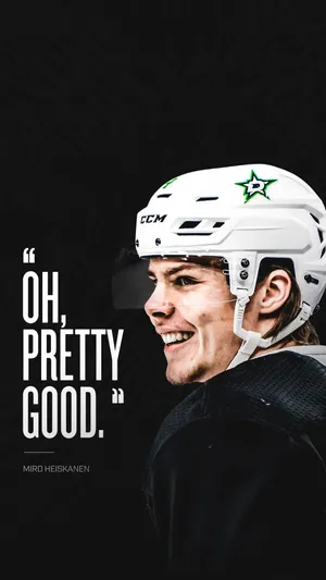 Miro Heiskanen Dallas Stars Official Wallpaper