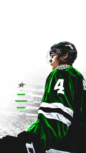 Miro Heiskanen Showcasing His Skills In Grey And Green Artistic Illustration Wallpaper