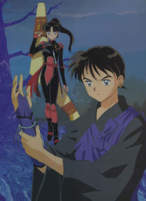 Miroku, The Holy Monk Of The Inuyasha Series Wallpaper