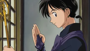 Miroku, The Mystical Monk From Inuyasha Series In Captivating Artwork Wallpaper