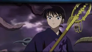 Miroku With A Powerful Aura Wallpaper