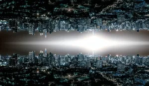 Mirror City Parallel Universe Skyline Wallpaper