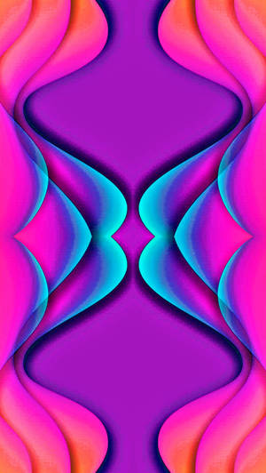 Mirrored Pink 3d Iphone Art Wallpaper
