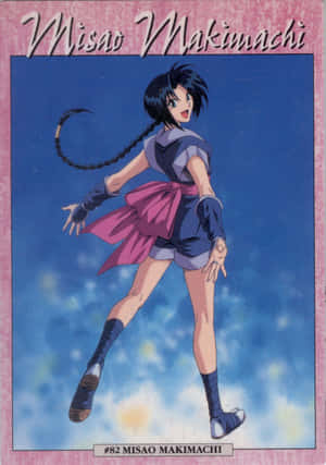 Misao Makimachi In Dynamic Anime Pose Wallpaper