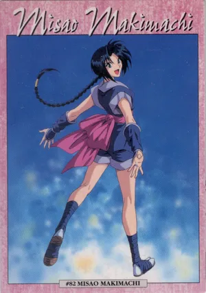 Misao Makimachi In Dynamic Anime Pose Wallpaper