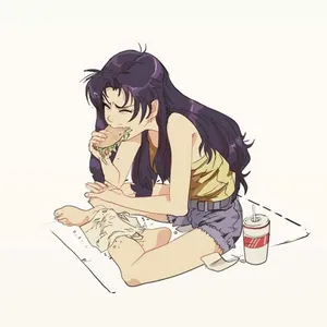 Misato Katsuragi, A Confident Leader From The Anime Series Neon Genesis Evangelion Wallpaper