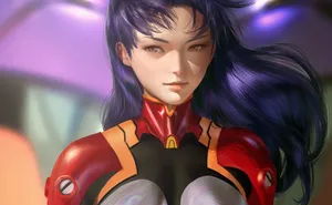 Misato Katsuragi: A Distinctive Character From Neon Genesis Evangelion Wallpaper