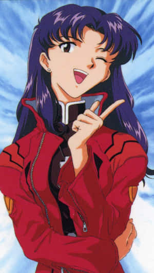 Misato Katsuragi In A Stylish Pose Wallpaper