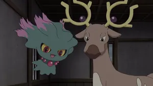 Misdreavus And Stantler Wallpaper