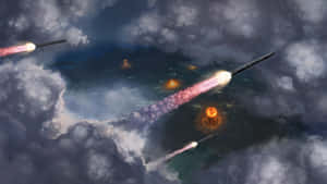 Missiles Launch Aerial View Wallpaper