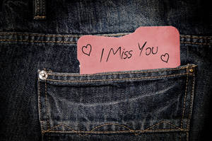 Missing You Denim Pocket Wallpaper