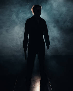 Mist Silhouette Michael Myers Iphone Wallpaper