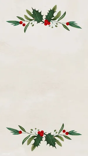 Mistletoe Christmas Phone Wallpaper