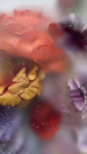 Misty Floral Glass Art Wallpaper