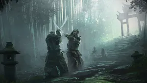 Misty_ Forest_ Samurai_ Duel.jpg Wallpaper