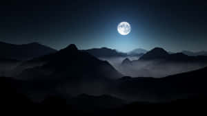 Misty Mountain Moon Night.jpg Wallpaper