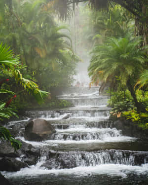 Misty_ Tropical_ Waterfall_ Serenity.jpg Wallpaper