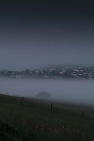 Misty Village At Dusk.jpg Wallpaper