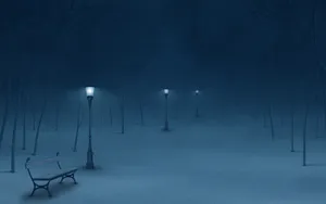 Misty Winter Park Scene.jpg Wallpaper