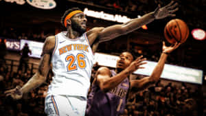 Mitchell Robinson Blocking Fan Edited Wallpaper