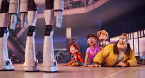 Mitchells Hiding From Robots Wallpaper