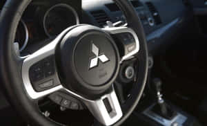 Mitsubishi Car Steering Wheel Wallpaper