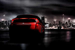 Mitsubishi Eclipse Cross Night Cityscape Wallpaper