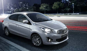 Mitsubishi Mirage Night Cityscape Wallpaper