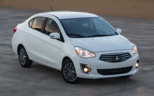 Mitsubishi Mirage White Exterior Wallpaper