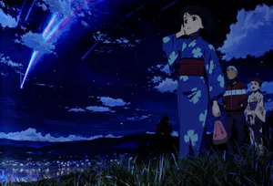 Mitsuha Wearing A Yukata Your Name 4k Wallpaper
