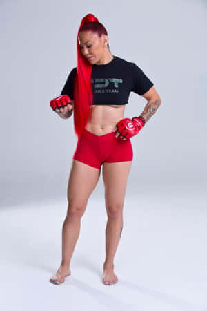 Mixed Martial Artist Cris Cyborg Full Shot Photoshoot Wallpaper