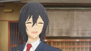 Miyamura Smiling Profile Picture Wallpaper