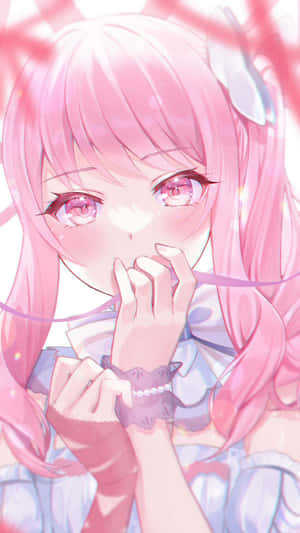 Mizuki Akiyama Pink Hair Portrait Wallpaper