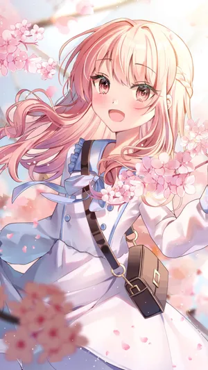 Mizuki Akiyama Spring Blossom Wallpaper