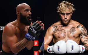 Mma Fighter Demetrious Johnson And Jake Paul Wallpaper